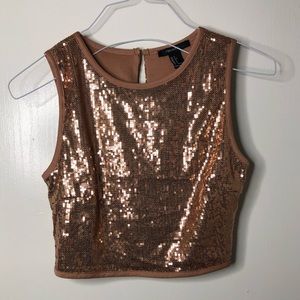 Sequins crop top.